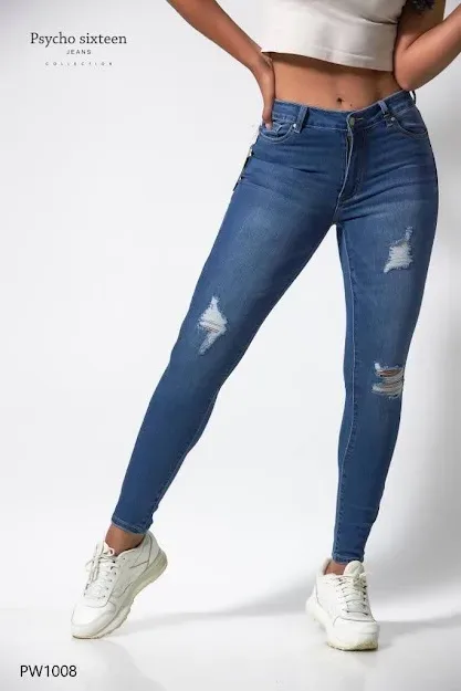Jeans PSYCHO SIXTEEN para dama Skinny high rise PW1008