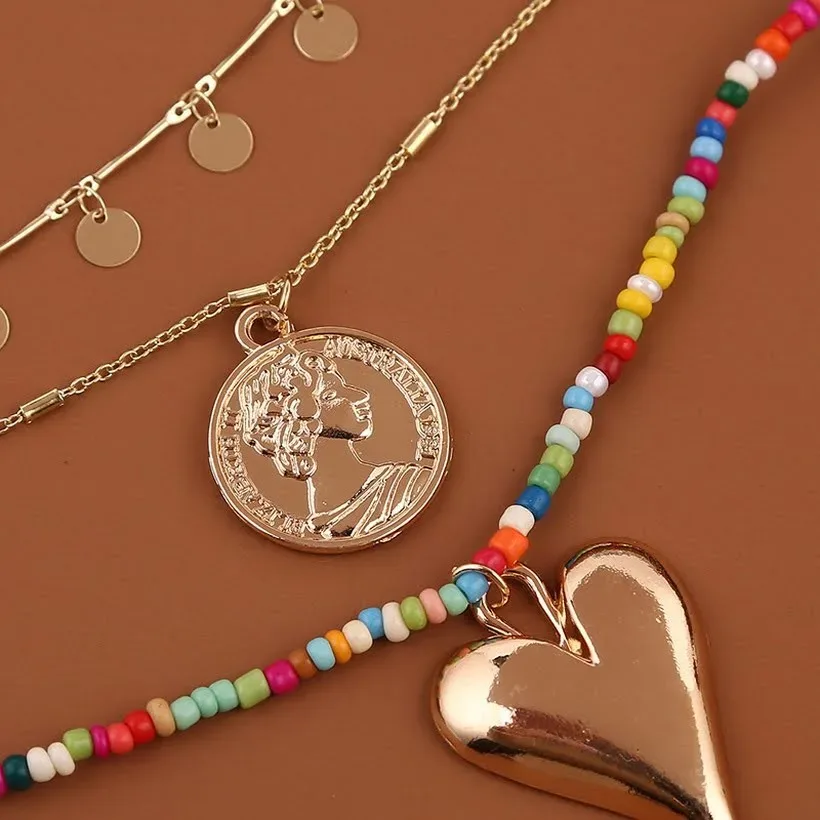 Set de collares para dama multicolor