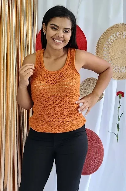 Blusa para dama color terracota