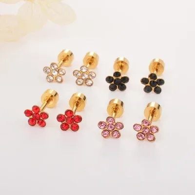 Aretes para dama en forma de flor
