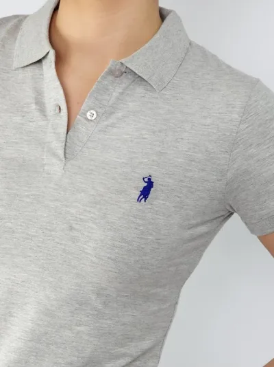 Camiseta Polo Cambrige Club para dama color  gris claro