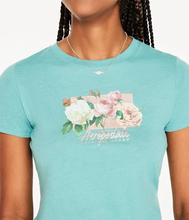 Camiseta Aereopostal para dama color turquesa