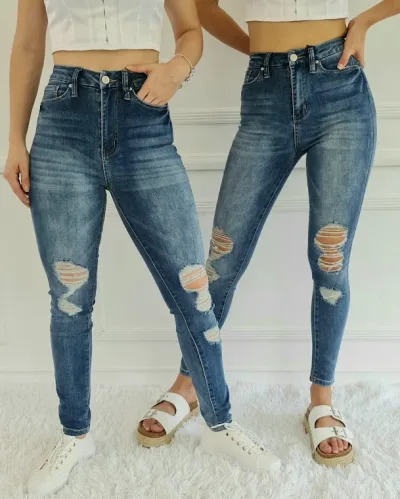 Jeans YMI skinny para dama 1534M color azul