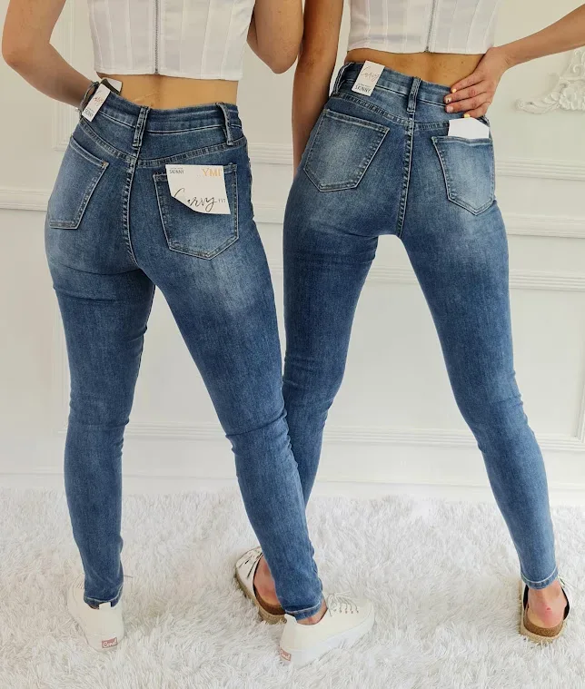 Jeans YMI skinny para dama 1534M color azul