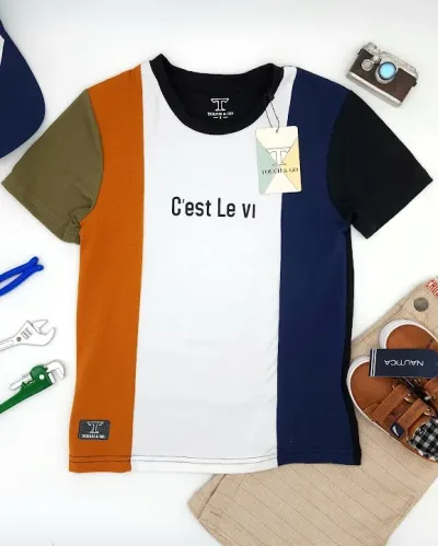 Camiseta Touch and go para niño multicolor