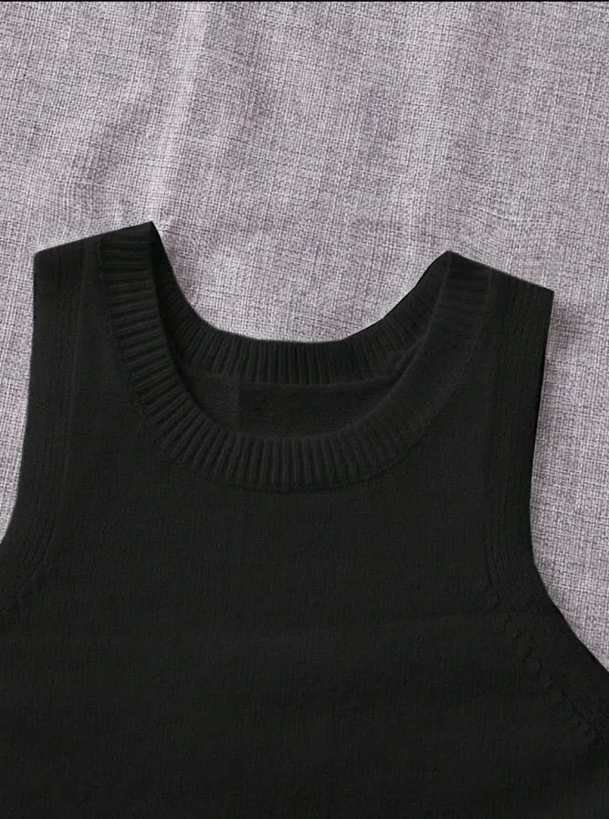 Crop Top  para dama color negro