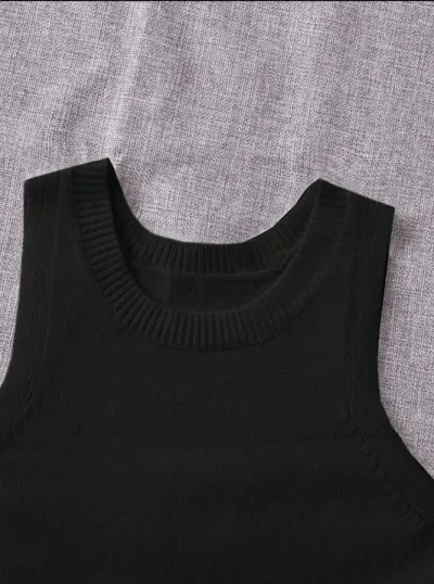Crop Top  para dama color negro