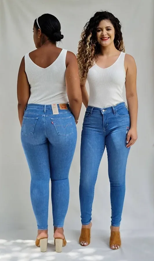 Jeans Levi's para dama 710-0397 super skinny color azul