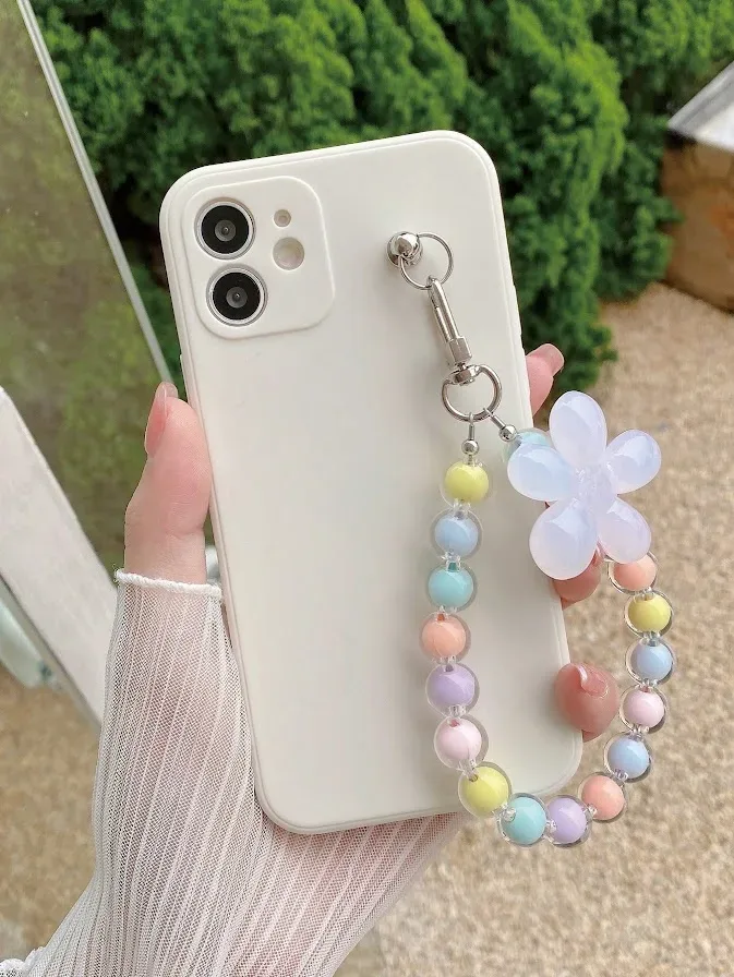 Funda de celular color blanco hueso