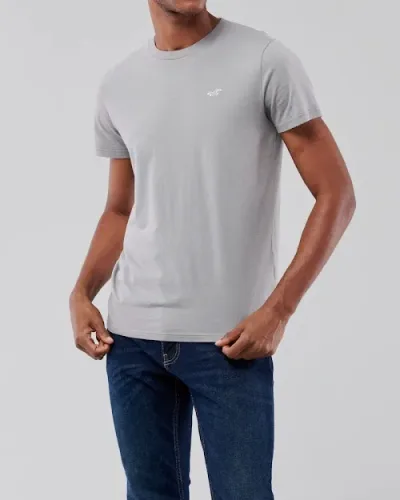 Camiseta Hollister para caballero color gris