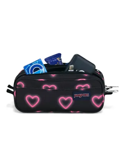 Cartuchera Jansport Happy Hearts JS00T49CGY6 COLOR NEGRO
