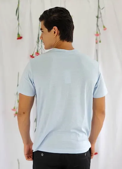 Camiseta Polo para caballero, color celeste pastel
