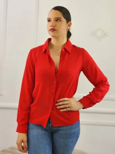 Set de blusas para dama color rojo