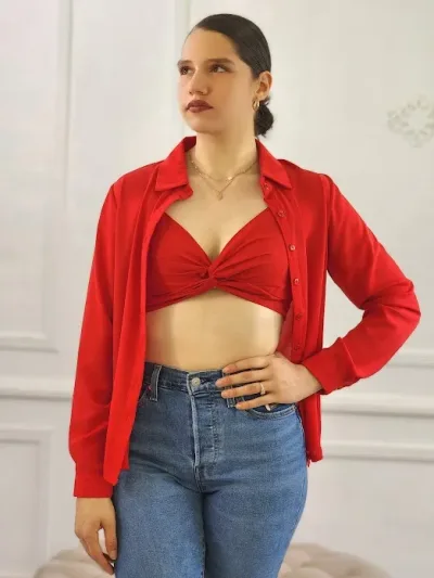 Set de blusas para dama color rojo