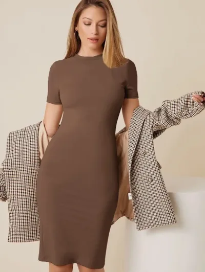 Vestido para dama color café