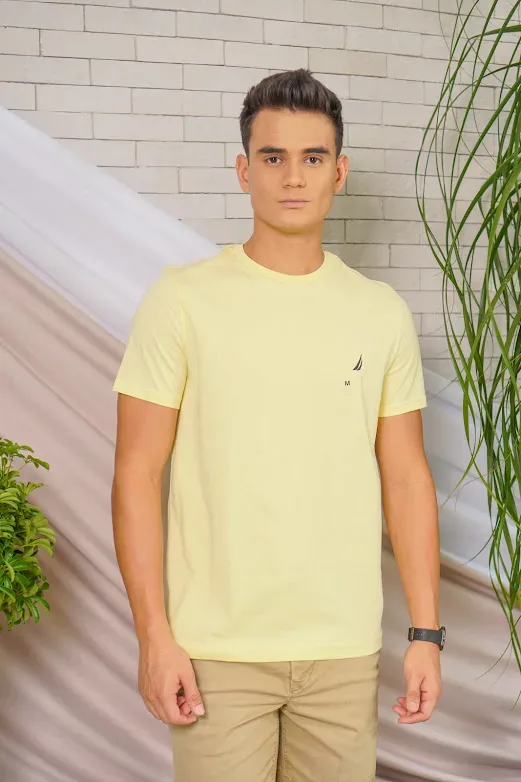 Camiseta Náutica para caballero color amarillo