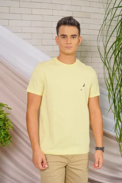 Camiseta Náutica para caballero color amarillo