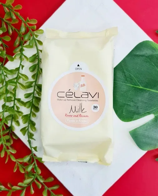 Toallitas limpiadoras desmaquillantes de leche Célavi