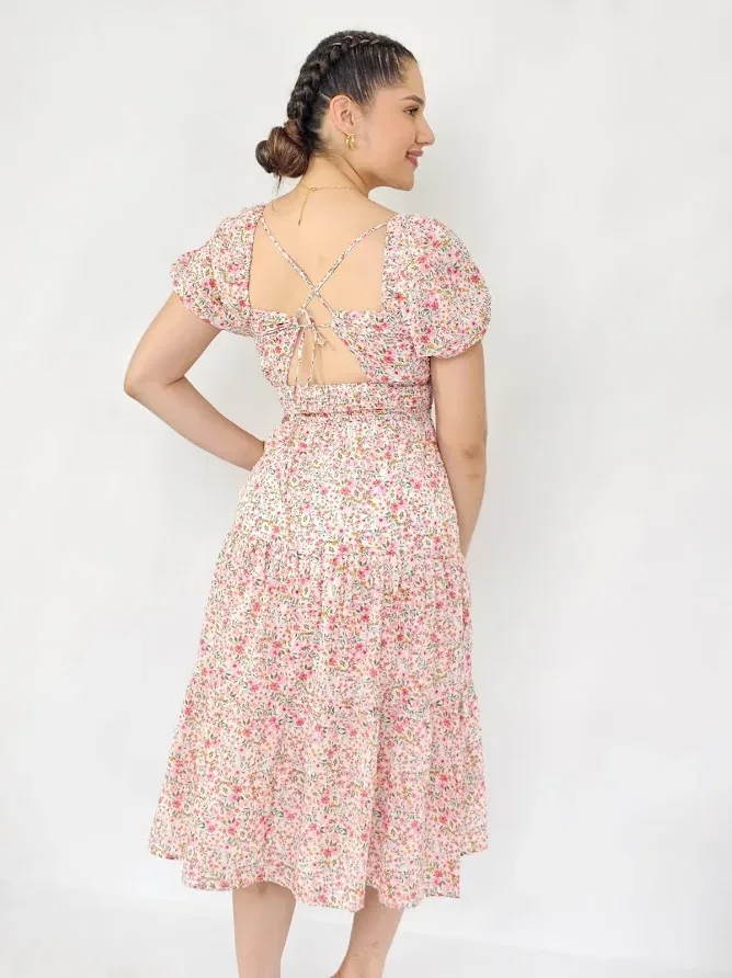 Vestido diseño floral para dama