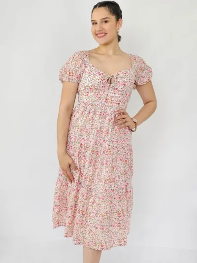 Vestido diseño floral para dama