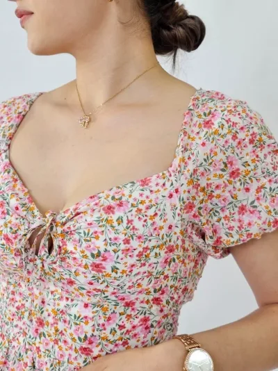 Vestido diseño floral para dama