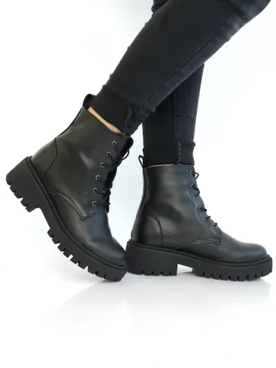 Botines Colombianos para Dama Militar Negro