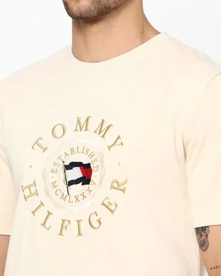 Camiseta Tommy Hilfiger para caballero color beige