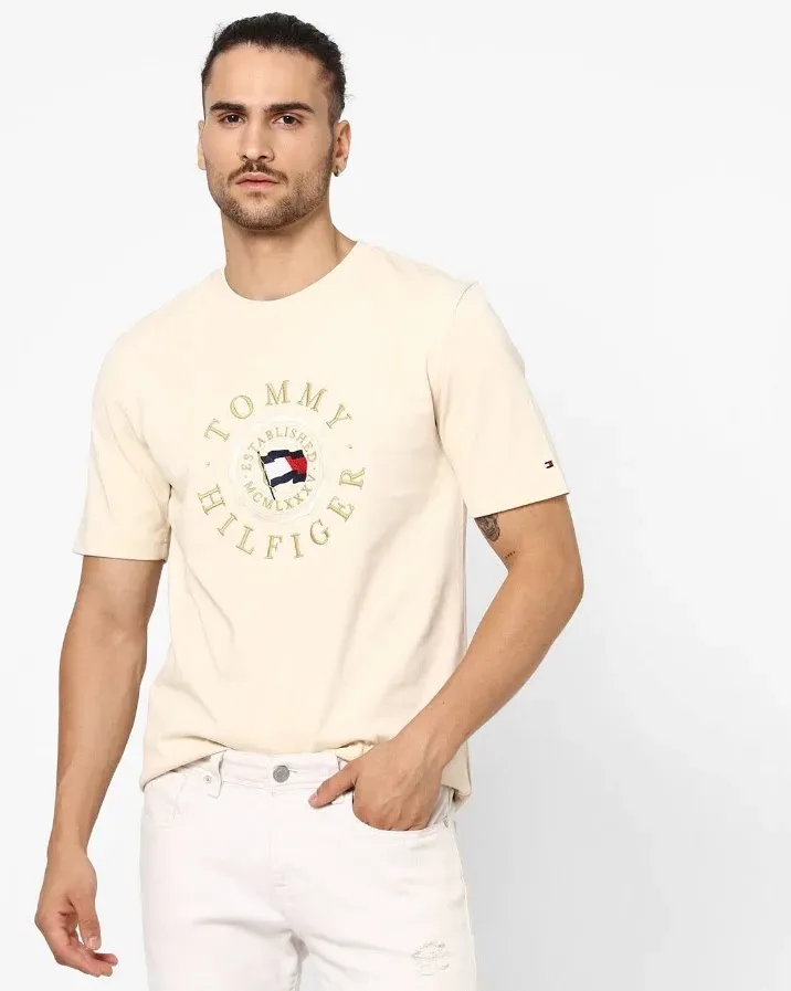 Camiseta Tommy Hilfiger para caballero color beige