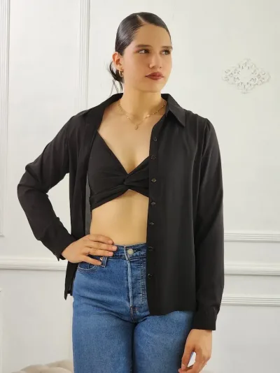 Set de blusas para dama color negro