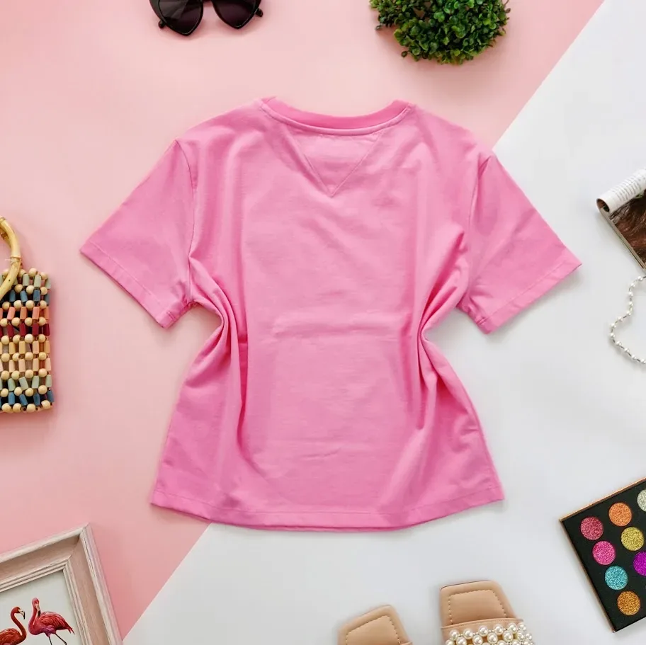 Camiseta Tommy Hilfiger colo rosado para dama
