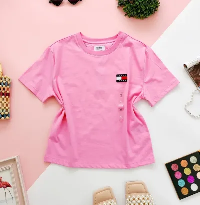 Camiseta Tommy Hilfiger colo rosado para dama