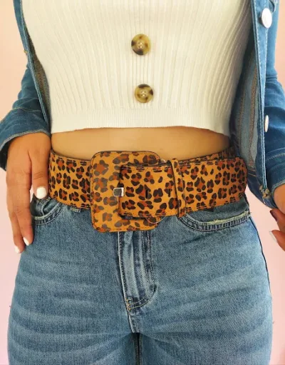 Faja para dama diseño animal print color café