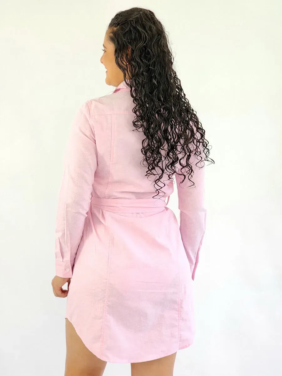 Vestido Cambridge Polo Club para dama color rosado