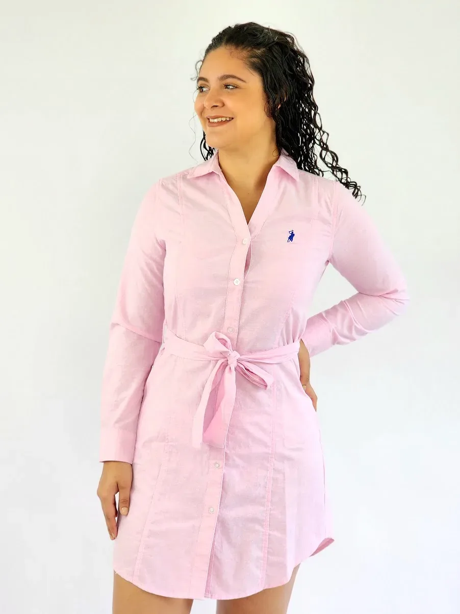 Vestido Cambridge Polo Club para dama color rosado