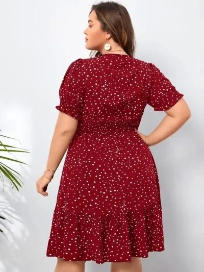 Vestido para dama color rojo con diseño de luanres