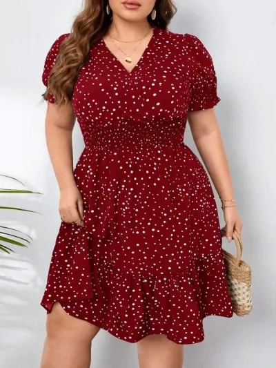 Vestido para dama color rojo con diseño de luanres