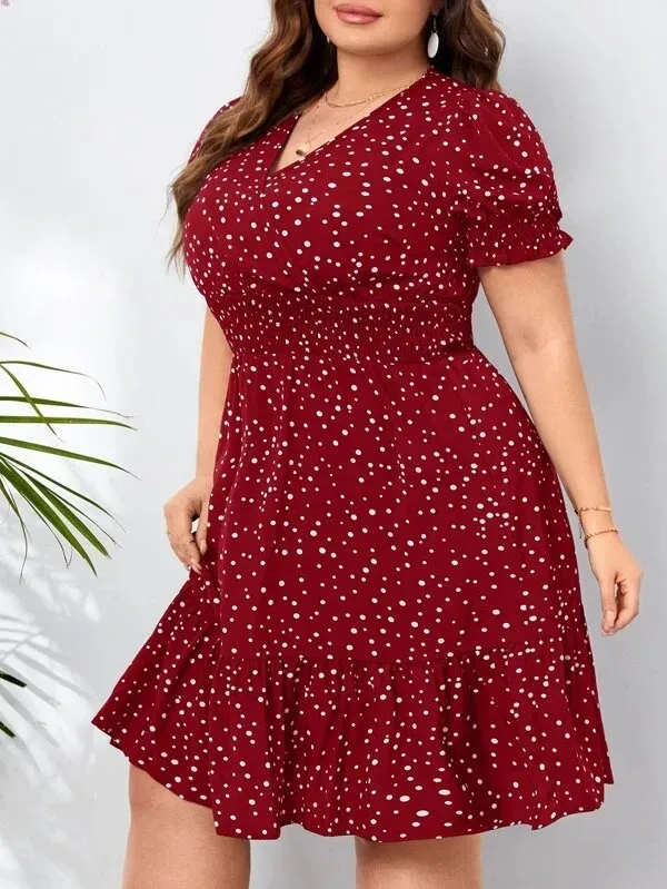 Vestido para dama color rojo con diseño de luanres