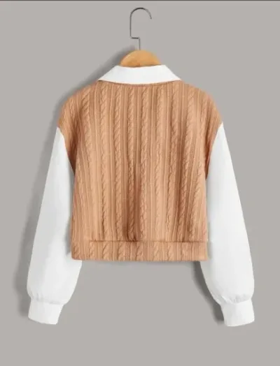 Blusa para niña color cafe claro