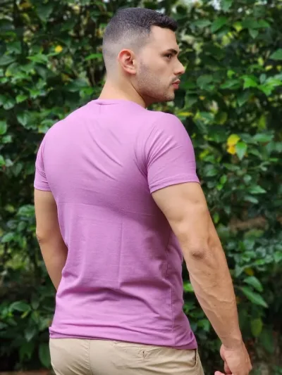 Camiseta Estivaneli para caballero color violeta