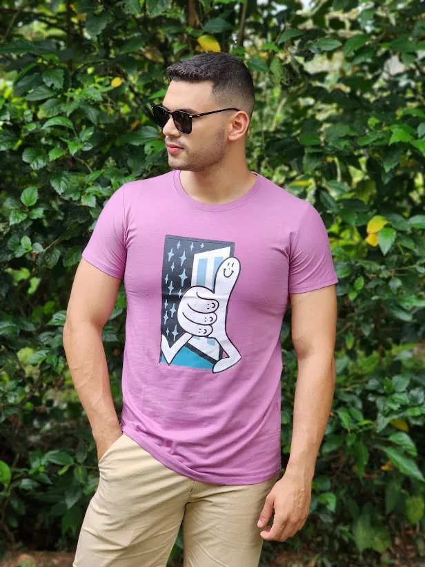 Camiseta Estivaneli para caballero color violeta