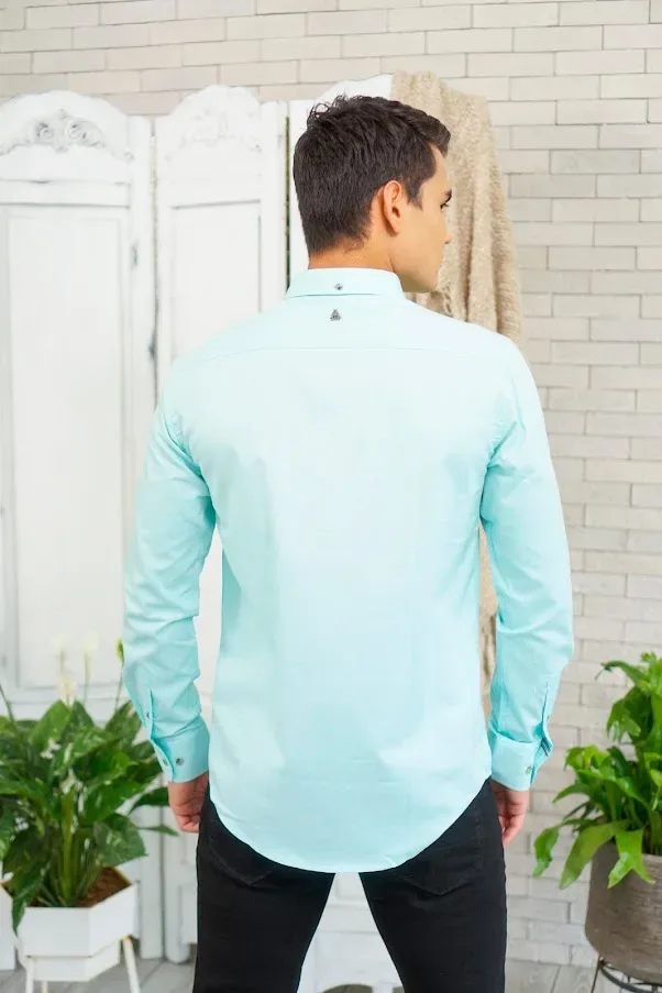 Camisa Hummer para caballero color verde menta