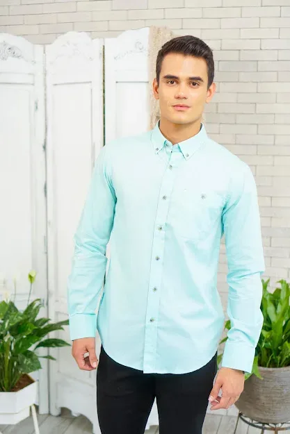 Camisa Hummer para caballero color verde menta