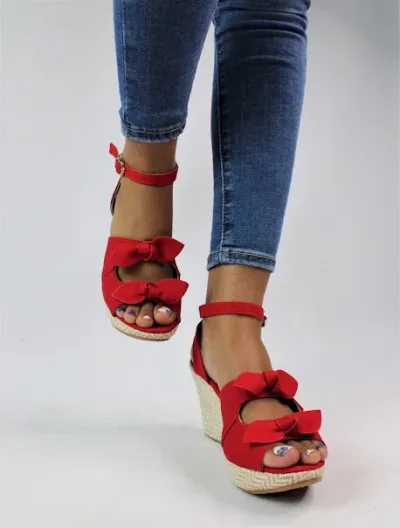 Sandalias para dama color rojo SD45414