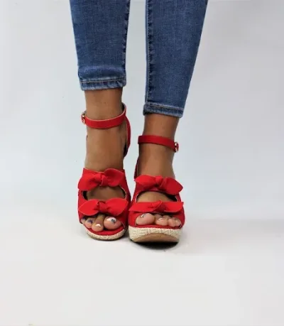 Sandalias para dama color rojo SD45414