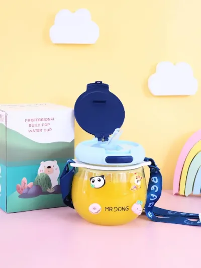 Botella de plástico diseño de oso multicolor con botones diseños varios al azar