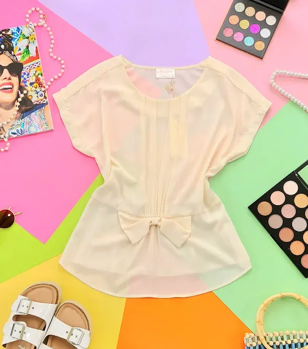 Blusa Allie Rose para dama color blanco hueso