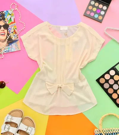 Blusa Allie Rose para dama color blanco hueso