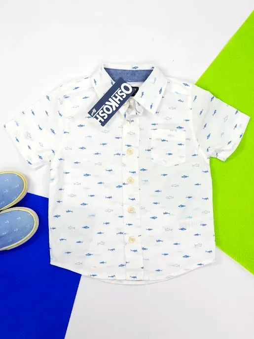 Camisa OshKosh para niño color blanco
