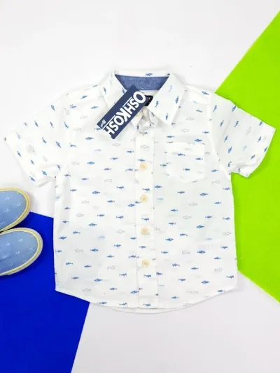 Camisa OshKosh para niño color blanco