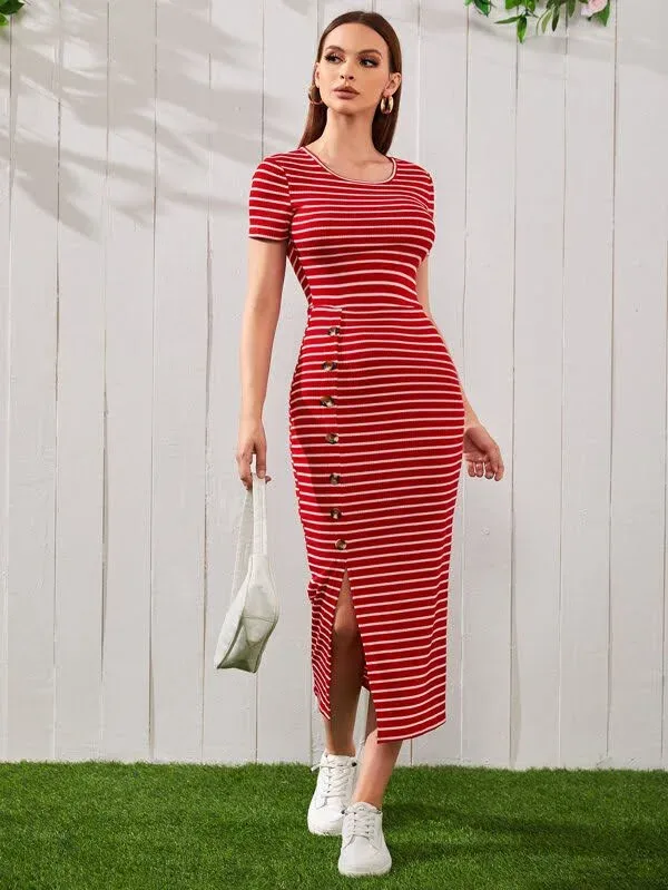 Vestido para dama diseño a rayas